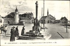 VINTAGE POSTCARD Concarneau the Martyrdom La Chapelle St Cross and Shelter of the Sailor Children Folklore
