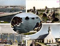 CPM Camaret Le port Les menhirs Langoustiers au port la chapelle de Rocamadour