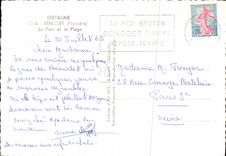 MODERN CARD Benodet the Port and the Beach