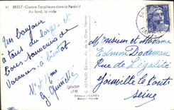 CPM Brest Contre Torpilleurs dans la Penfeld Au fond la rade Bateaux