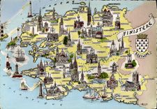 MODERN CARD the French Provinces Brittany Finistere
