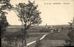 Panorama de Marboue de la POSTAL de la VENDIMIA