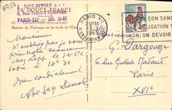 Mestizo suave Chartres Francia de la POSTAL de la VENDIMIA del resorte en los bordes del Eure