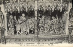 La POSTAL Cathedrale de la VENDIMIA de Chartres Poutour del estribillo inscrito de Jesús tiene Jerusalén