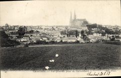 POSTAL Chartres View Taken De Cachembach de la VENDIMIA