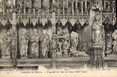 Catedral de la POSTAL de la VENDIMIA del fragmento de Chartres del estribillo de la vuelta