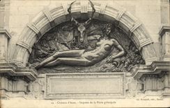 Castillo de la POSTAL de la VENDIMIA del travesaño de Anet de la puerta principal