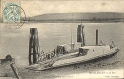 CPA Quillebeuf Le Bac Bateau