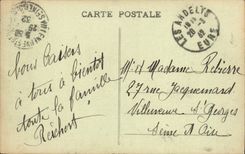 Los alrededores de la POSTAL de la VENDIMIA del puerto muerto el lugar de la tabla o el François dejeunerent 1r y la duquesa de Etamps Chasseur y sus amigos persiguen