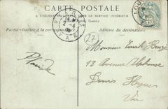 VINTAGE POSTCARD Louviers Church Notre Dame Southernmost Porch