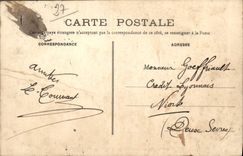 Punto de Gisors de la POSTAL de la VENDIMIA y puerta redondos de los campos