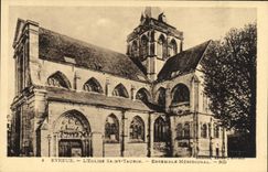 VINTAGE POSTCARD Evreux the Church Holy Taurin Southernmost unit