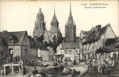 VINTAGE POSTCARD Evreux Aucien Feeding trough