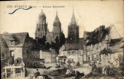 VINTAGE POSTCARD Evreux Old Feeding trough