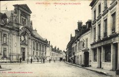 VINTAGE POSTCARD Evreux Law courts Street Josephine