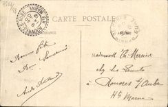 VINTAGE POSTCARD Bernay Rue Thiers Voiture has ass Mule Children Bicycle Cycles (good animation)
