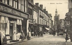 VINTAGE POSTCARD Bernay Street Thiers Clothes industries Esnault Trousseaus (good animation)