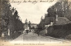 VINTAGE POSTCARD Bernay Entered of Road City of Beaumesnil
