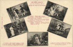 CPA Les Deux Amants Pres pont st pierre Legende du temps de Charlemagne