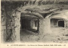 VINTAGE POSTCARD Small Andely Ruins of the Strong Castle Room 13th