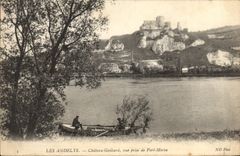 CPA Le Andelys Chiteau Generale Vue prise de Port Morin Peche Pecheur