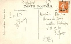 VINTAGE POSTCARD Besancon Places and Fountain of the State Major