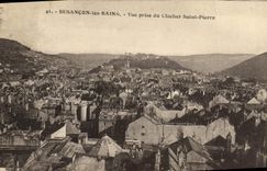 VINTAGE POSTCARD Besancon Les Bains Seen from of the Bell-tower Saint Pierre