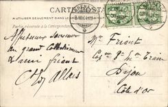 VINTAGE POSTCARD Excursion into Frank Count Chute of Doubs Eaux low