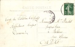 VINTAGE POSTCARD Valdahon the Camp of instruction Kitchens Canteens and Tents of the 27th Militaria Regiment