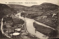 VINTAGE POSTCARD Besancon Les Bains Valley of Casamene