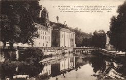 CPA Brantome L'Abbaye L'Eglise abbatiale et le Clocher Berges de la Dronne