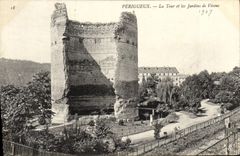VINTAGE POSTCARD Périgueux the Tower and Gardens of Vesone