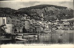 VINTAGE POSTCARD Dimension Of Villefranche Azure on sea Seen on the Port and Crete of Serres
