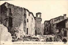 VINTAGE POSTCARD Castillon In the Ruins