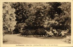 VINTAGE POSTCARD the Rosery Hotel Juan Villa Pines a corner of shade