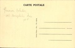 POSTAL de la VENDIMIA los pinos del chalet de Juan del hotel de Rosery una esquina de la cortina