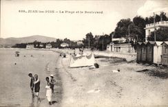 VINTAGE POSTCARD Juan Pines Plege and the Boulevard