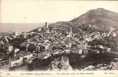 Montaje tomado visión de Balaille de la POSTAL de la VENDIMIA La Turbie