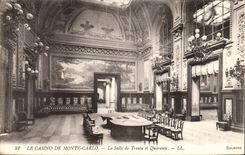 VINTAGE POSTCARD the Casino Monaco Carlo the Room of Thirty and forty