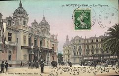 CPA Monte Carlo Les Pigeons
