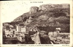 CPA Monaco Le palsis le montee et la Tete de Chien