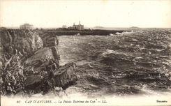 VINTAGE POSTCARD Cape D' Antibes the Extreme Point of the Cape Boats