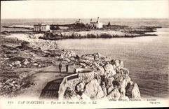 VINTAGE POSTCARD Cape D' Antibes Vur on the Point of the Cape