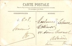 POSTAL de la VENDIMIA el d Eze del cabo y la línea del ferrocarril