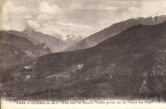 VINTAGE POSTCARD Clans Seen on High Tinee taken of the Place of Puy
