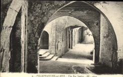 CPA Villefranche sru Mer Une Rue Sombre