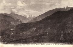 CPA Clans Vue sur la Haute Tinee prise de la Place du Puy