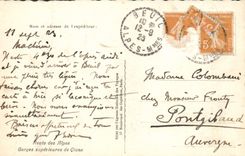 CPA Route des Alpes Gorges superieures de Cians