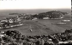 MODERN CARD Villefranche On Sea the squadron with damping and the Cape Ferrat Boats