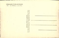 VINTAGE POSTCARD Versailles And its Wonders the Castle seen of the Park